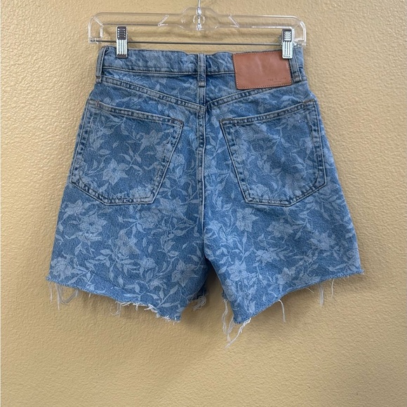 Rag & Bone Maya High Rise Floral Laser Print Raw Hem 6” Jean Short Size 25 EUC! - Picture 8 of 15